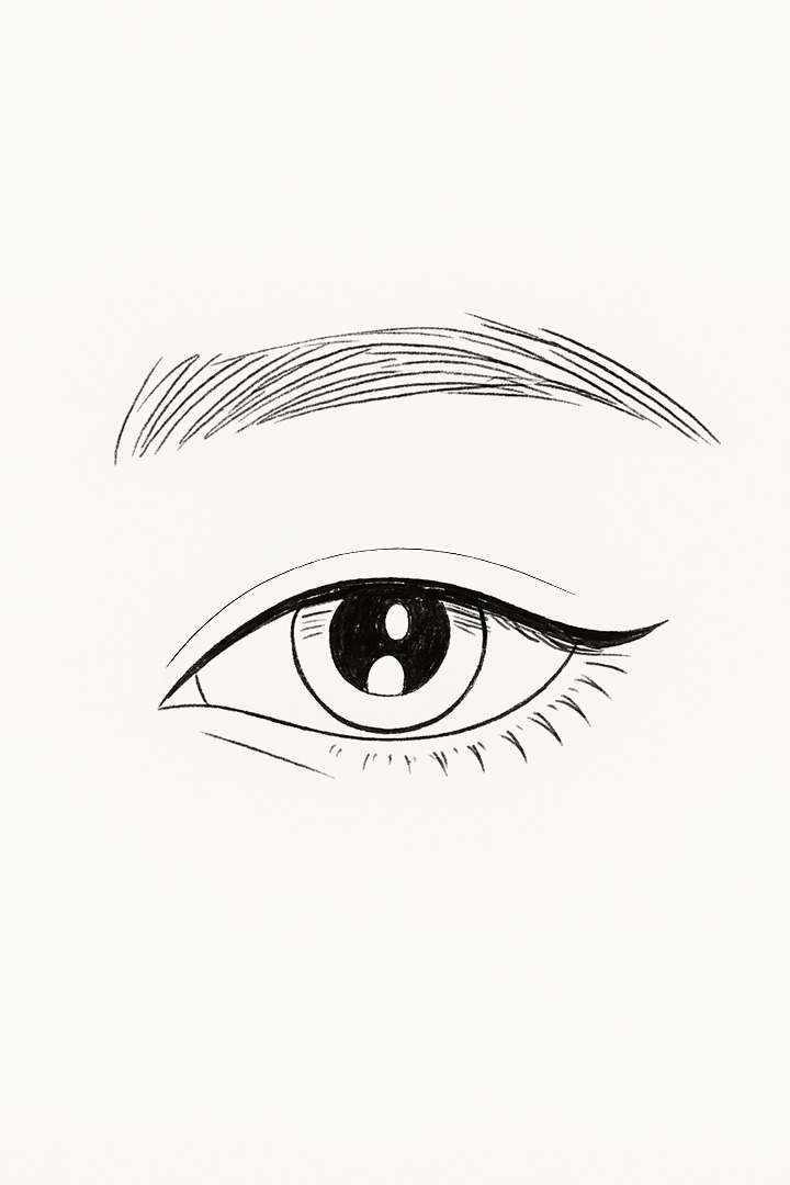 마지막으로 피부를 봉합하여[b] 자연스러운 쌍꺼풀 라인을[b] 완성합니다.